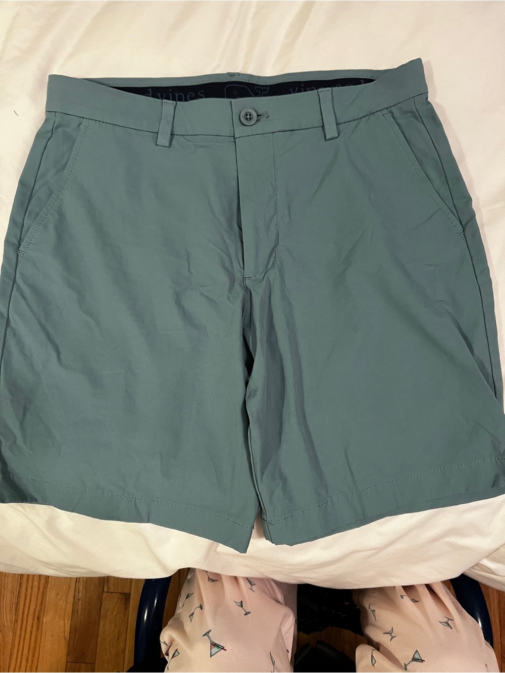 Vineyard Vines Men's Slate Teal Athletic performance fabric Shorts size 30